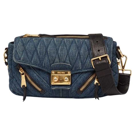 miu miu denim shoulder bag